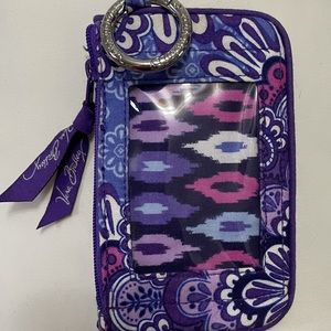 Purple Vera Bradley ID Case & Card Holder